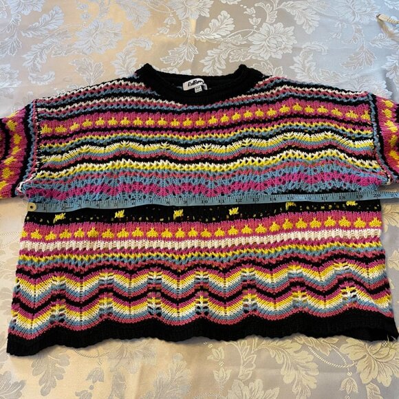 Colourful crop rainbow crop sweater size S/M - Picture 4 of 6